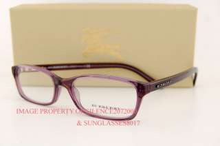 Brand New BURBERRY Eyeglasses Frames BE 2073 3006 VIOLET 100% 