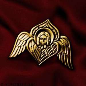   WINGED ANGEL GUARDIAN LIGHT OF GOD LOVE LORD GLORY CHRISTIAN GOLD PIN