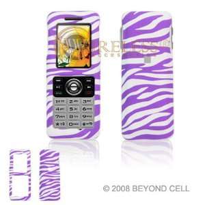 Purple and White Zebra Animal Skin Design Snap On Cover Hard Case Cell 