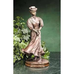    Nostalgic Bronze Finish Lady Golfer Statue
