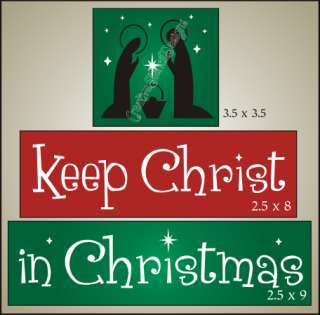 New Stencil Trio #T288 ~ Keep Christ in Christmas with Nativity 
