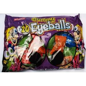 Gummy Eyeballs Gummi Halloween Candy (20 Indvidually Wrapped Eyeballs)