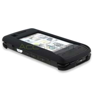   Guard+2 Charger+Black Hard Skin Case Cover For LG enV Touch VX11000