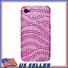   Pink Heart Bowknot Full Pearl Bling Hard Case Cover For iPhone 4 4G 4S