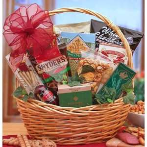 Holiday Snack Attack Gourmet Food Christmas Gift Basket   Size Small 