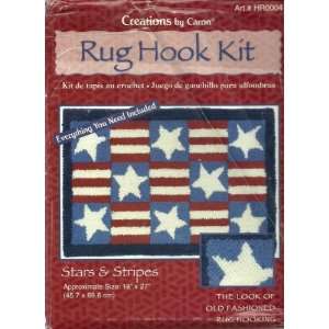   By Caron 18 X 27 Stars & Stripes Rug Hook Kit Arts, Crafts & Sewing