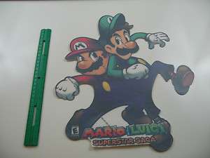 Large Nintendo Mario & Luigi Superstar Saga Window Decal Sticker Promo 