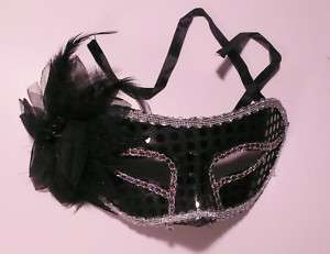 Venetian Masquerade Costume Prom Dance party Mask Black  