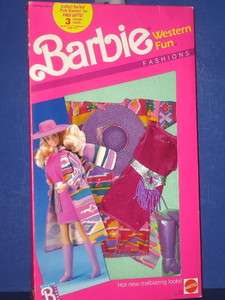WESTERN FUN Barbie Doll Fashion MIP 1990 Mattel  
