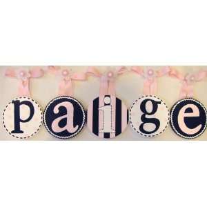  Paiges Hand Painted Round Wall Letters: Home & Kitchen
