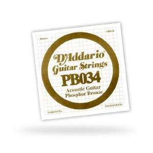 Addario PB030 Phosphor Bronze Wound Acoustic Guitar Single String 