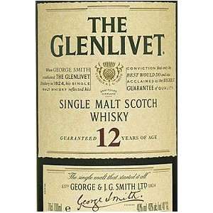  The Glenlivet Scotch 12 Year 750ML Grocery & Gourmet Food
