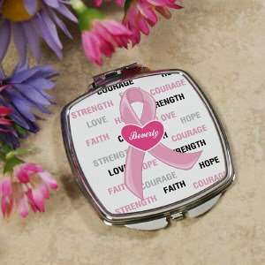  Hope and Love Personalized Breast Cancer Compact Mirror 