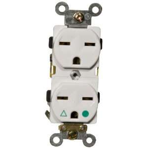  Morris Products Isolated Ground Duplex Receptacle White 
