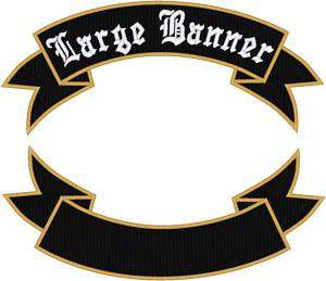 CUSTOM EMBROIDERED MOTORCYCLE ROCKER BANNER PATCH 14  