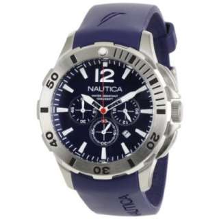 Nautica Mens N16565G BFD 101 Navy Resin and Blue Dial Watch 