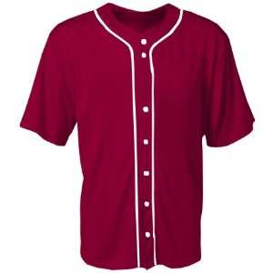 A4 Short Sleeve Full Button Custom Baseball Jerseys CARDINAL (CRD) AL