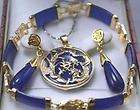 Purple Jade Earring Bracelet necklace/Pendan​t Sets