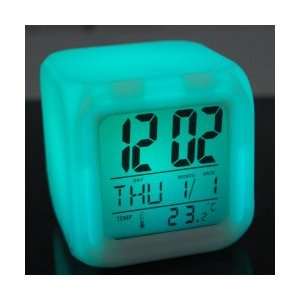  7 Color Change LED Digital Alarm Clock and Temperature 