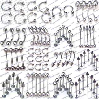   body jewelry lots stainless steel Nose stud piercing & display  