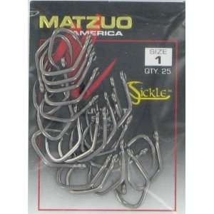  Matzuo America Sickle Live Bait Hook Black Chrome Size 1 
