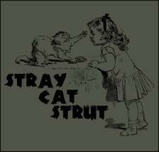 Stray Cats T Shirt   Rockabilly T Shirt   Stray Cat Strut   Cat Punk 