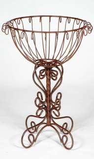   Wrought Iron Trunk Colum Plant Stand Metal Planters Garden Plant Stand