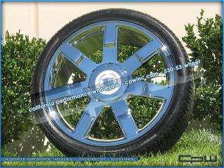 ESCALADE EXT ESV 24 INCH CHROME WHEELS RIMS TIRES PACKAGE OEM STYLE 