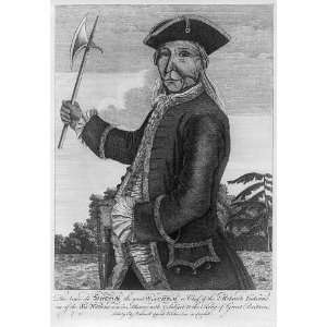   great sachem or chief of the Mohawk Indians,  1755