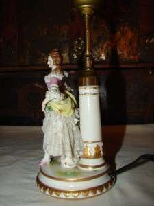 Vintage Awesome Porcelain Victorian Girl Lady Table Lamp Bryant  