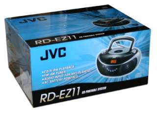 JVC RDEZ11 COMPACT PORTABLE BOOMBOX CD PLAYER RADIO NEW 046838040108 