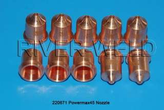 10pcs Nozzle Hypertherm Powermax45 Plasma cutter 220671  