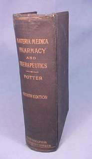 1901 vtg Medical Doctor Book Materia Medica Pharmacy and Therapeutics 