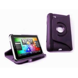 Navitech 360 Degree Rotating Purple Bycast Leather Case With Magnetic 