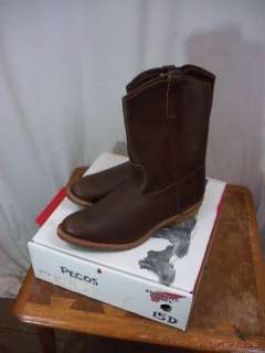 Red Wing Pecos.Pullover Work Western Boots.Elyy.Dark Brown.15 D.NWT 