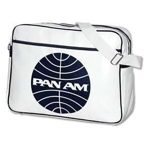  Pan Am Solid Globe Shoulder Bag (PVC)   White Sports 
