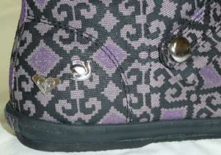 Roxy Quicksilver Brookie Womens Girls Purple/Black Print Boots New In 