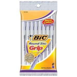  BIC Round Stic Comfort Grip Pen BICGSMGP81PL: Office 