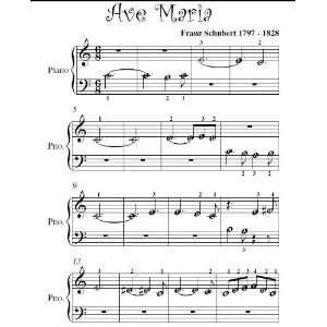   Ave Maria Schubert Beginner Piano Sheet Music: Franz Schubert: Books