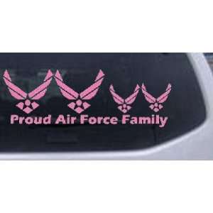 Pink 48in X 17.4in    Proud Air Force Stick Family 2 Kids Stick Family 