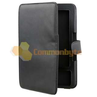 BLK Leather Case Cover+Portable Light+2 Clear Screen Film For Kindle 3 
