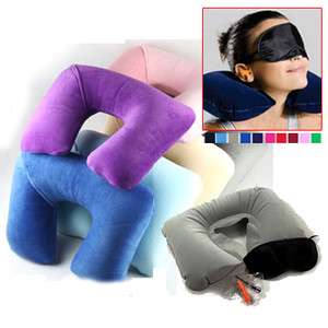 in 1 travel kit sleeping eye mask+neck rest pillow+earplug camping 