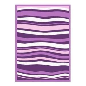   Home Source Stripes 7 10 x 9 10 purple Area Rug: Home & Kitchen