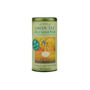 The Republic of Tea, DECAF Ginger Peach GREEN Tea, 50 Count Tea Bags 
