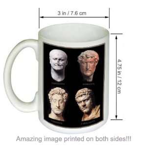  Four Roman Emperor Sculptures Fine Art COFFEE MUG Kitchen 