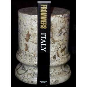  Round Fossil Coral Marble Column Bookends