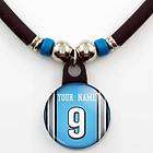   Lions Personalized Football Jersey Necklace With Name and Number