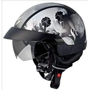  Scorpion EXO 100 Lilly Black Open face Motorcycle Helmet 