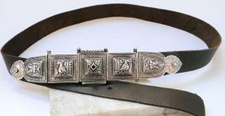 vintage antique sterling silver belt buckle  
