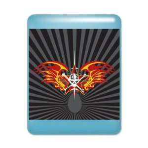  iPad Case Light Blue Star Skull Flaming Wings Everything 